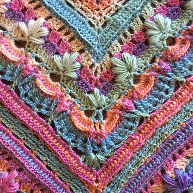 Detailed Crochet Square Pattern