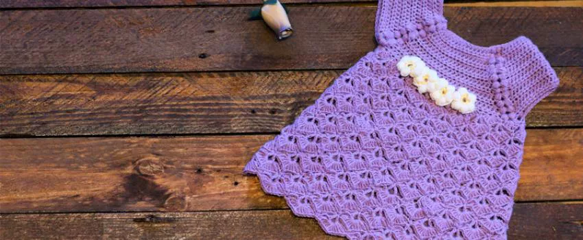 Purple Baby Dress Free Crochet Pattern