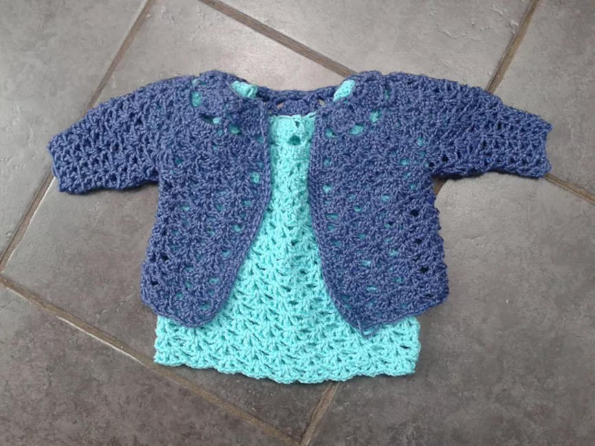 Crochet Dress and Cardigan Free Pattern Set