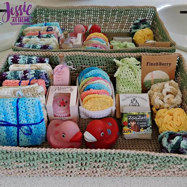 Spa Basket Free Crochet Pattern