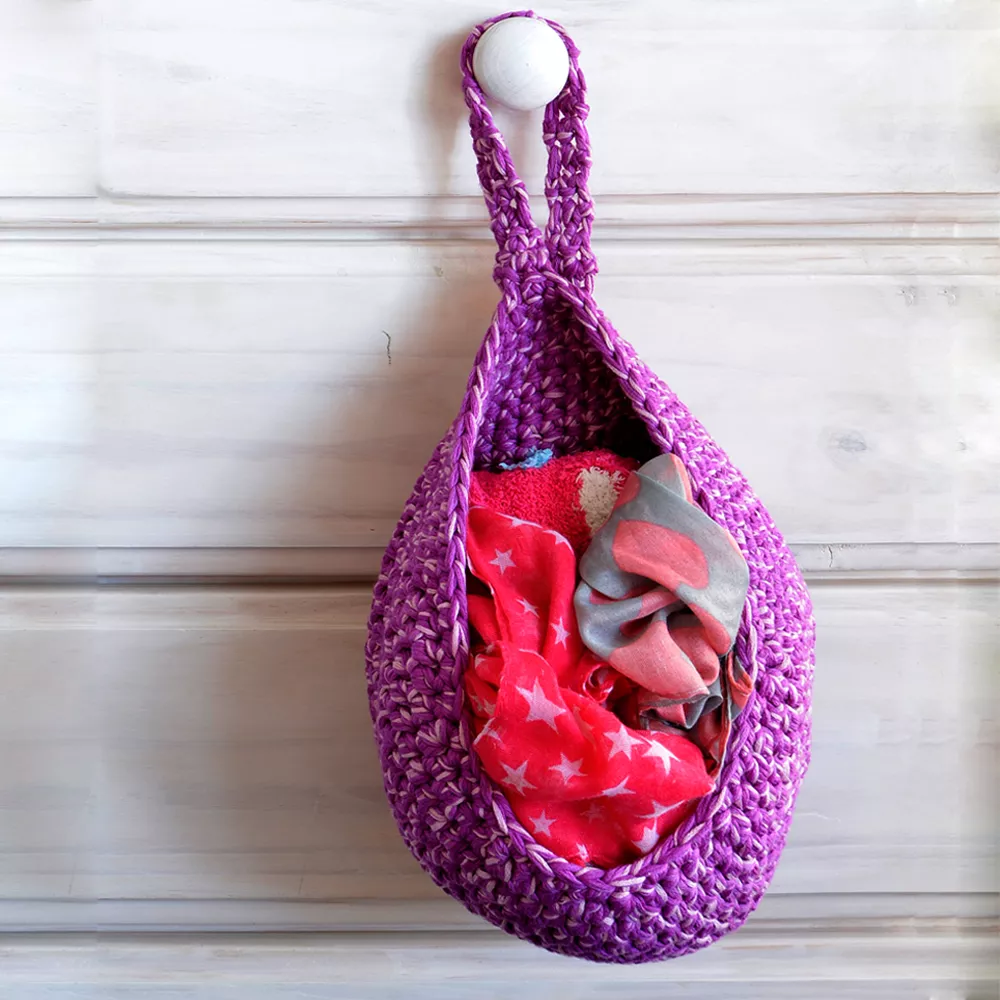 Crochet Hanging Basket Free Pattern