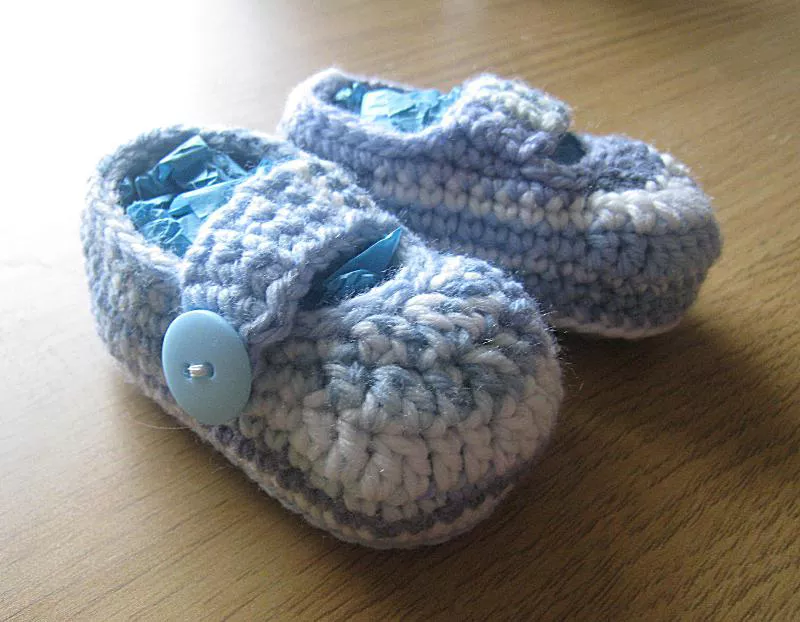 Simple Crochet Baby Booties Free Pattern