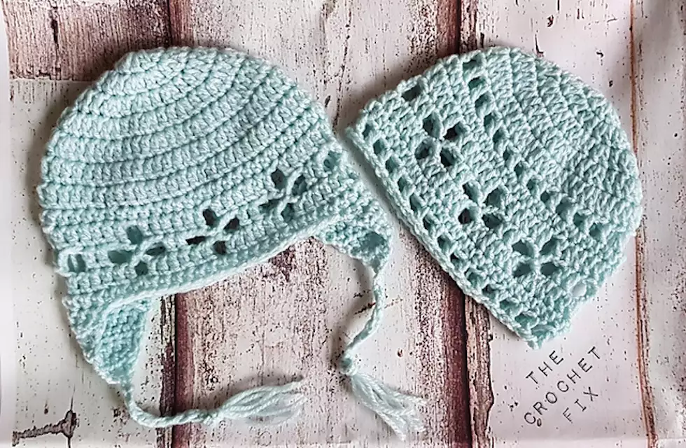 Vintage-Inspired Crochet Beanie/Earflap Hat Free Pattern