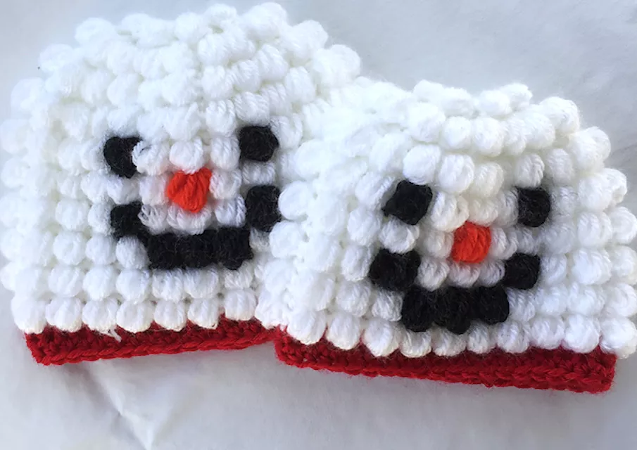 Textured Crochet Snowman Hat Free Pattern