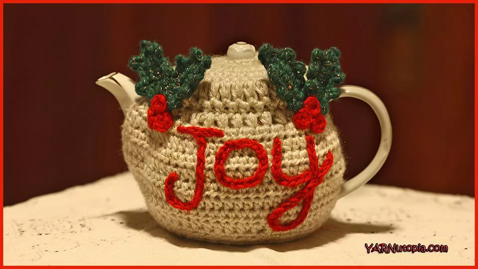 Christmas Crochet Teapot Cozy