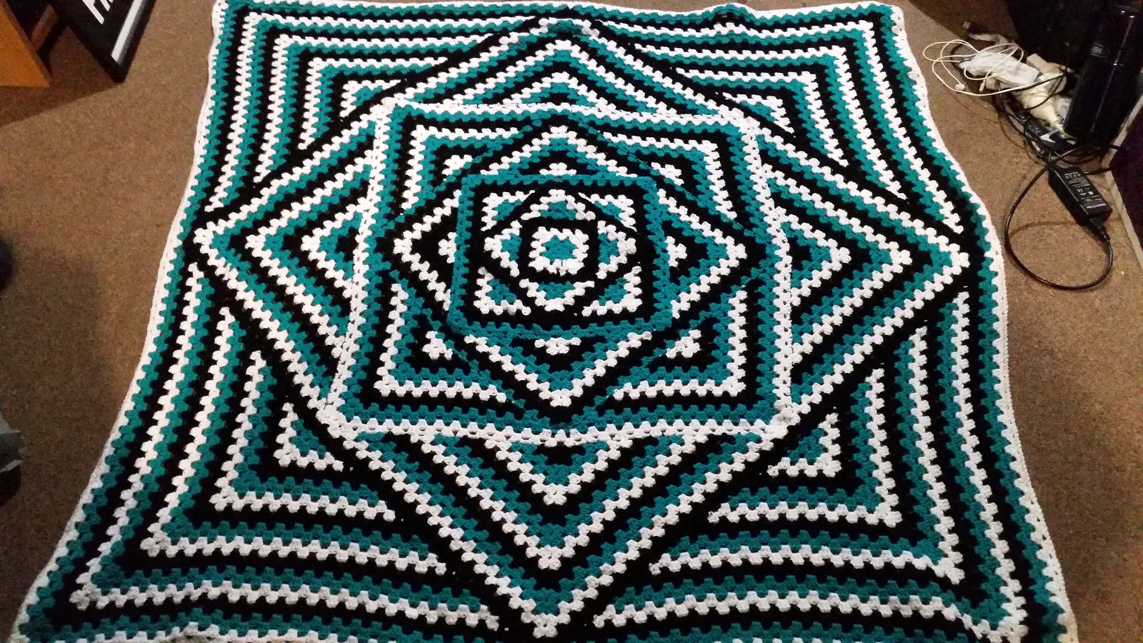 Crochet kaleidoscope blanket