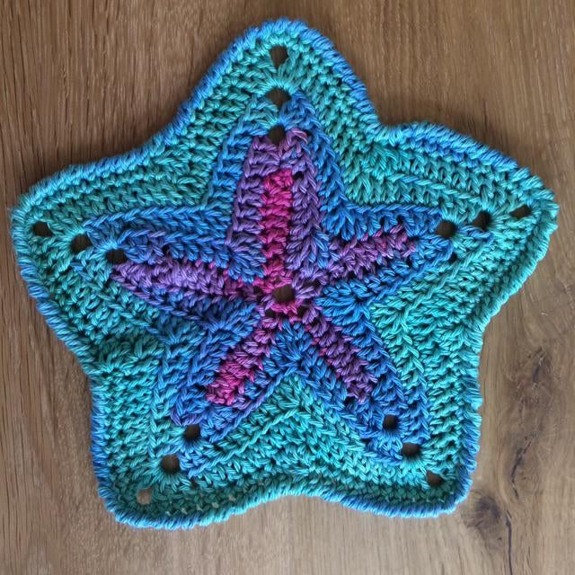 Starfish dishcloth crochet pattern