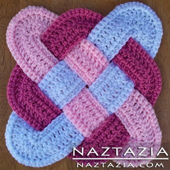Crochet weaved celtic hot pad