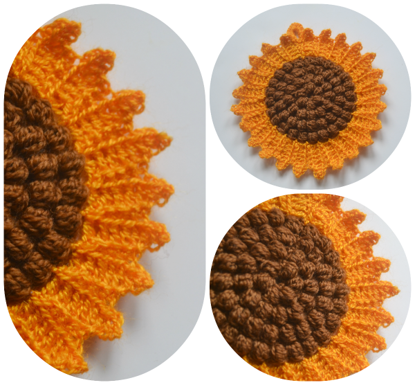 Sunflower potholder crochet pattern