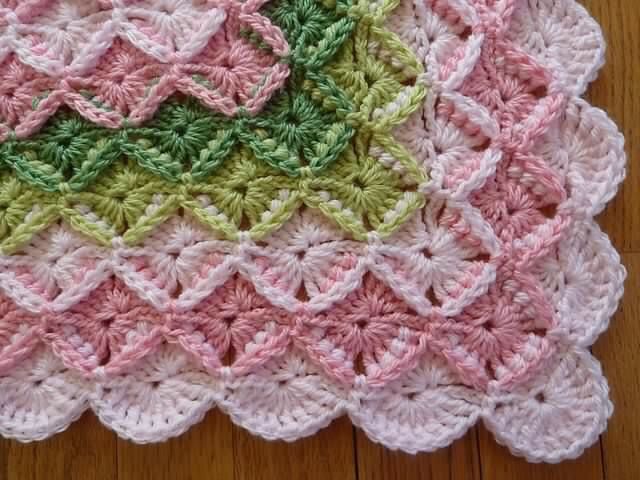 Bavarian crochet baby blanket