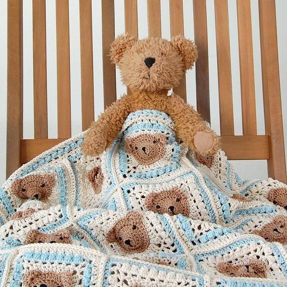 Easy crochet teddy bear blanket patterns