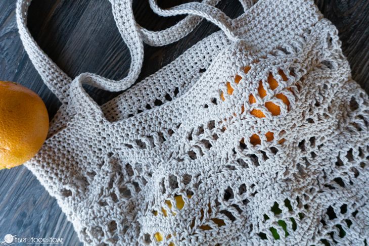 Wave market bag crochet pattern