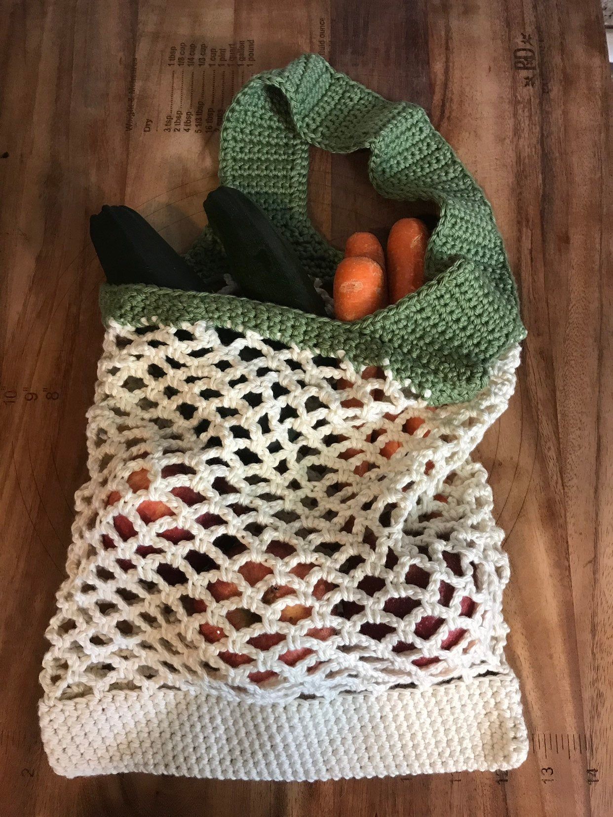 Crochet farmers market bag