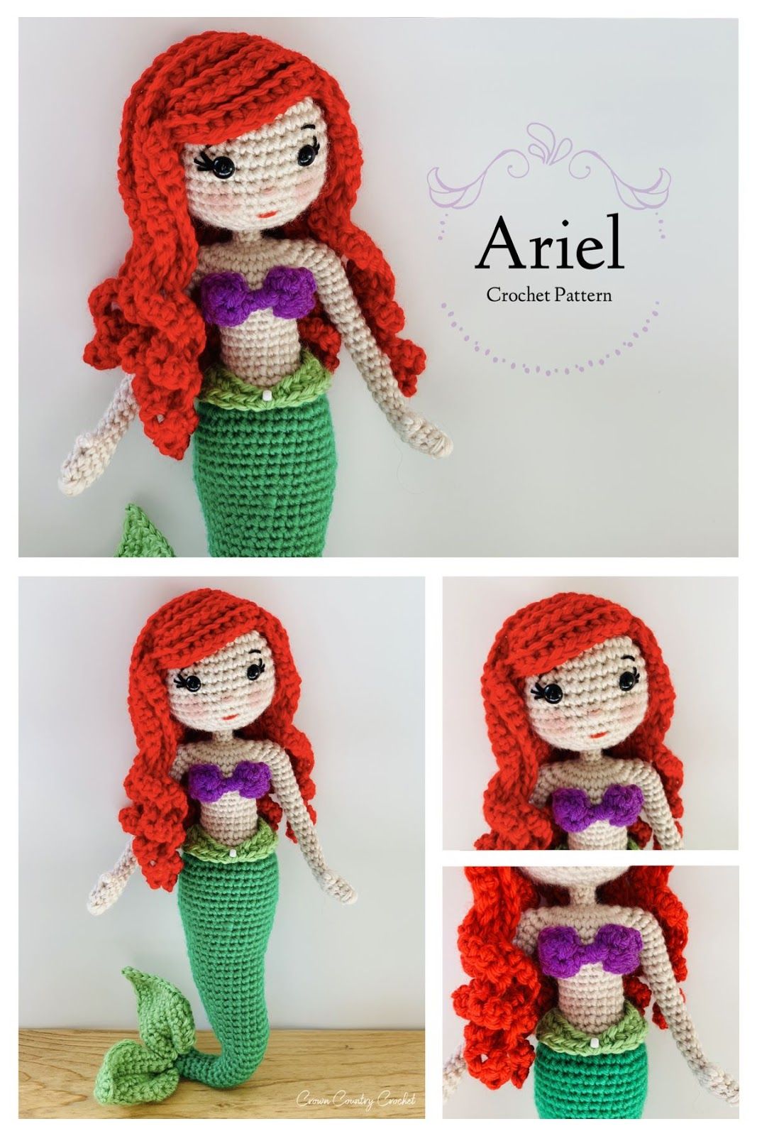 Ariel amigurumi free pattern