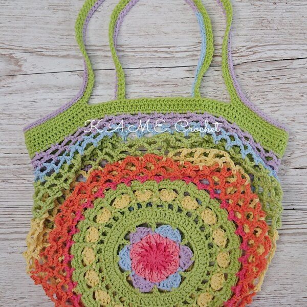 Sakura market bag crochet pattern