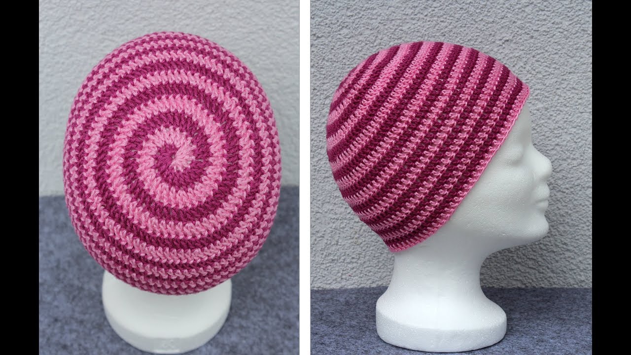 Spiral beanie crochet pattern free