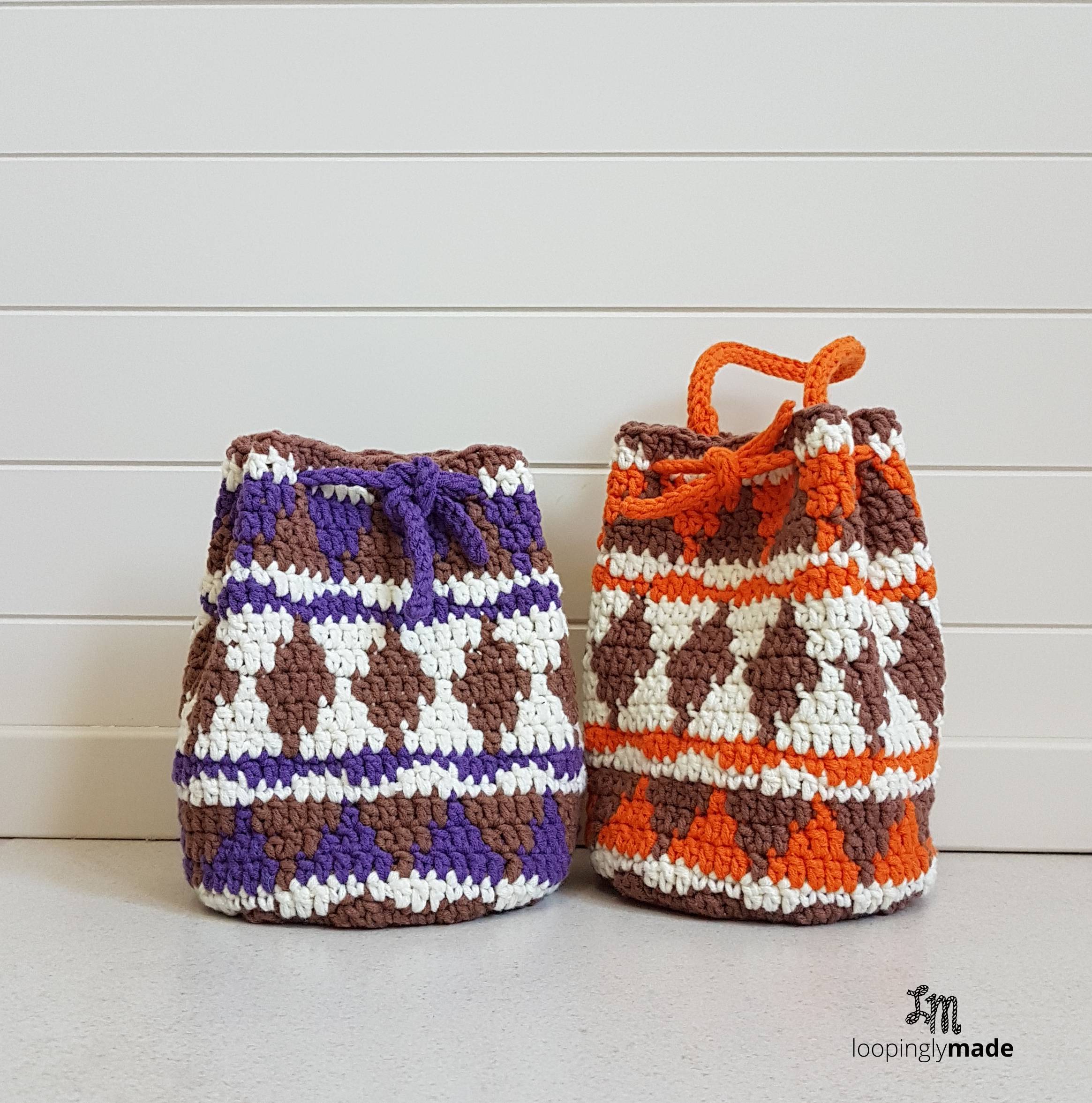 Crochet drawstring bag pattern free » Weave Crochet