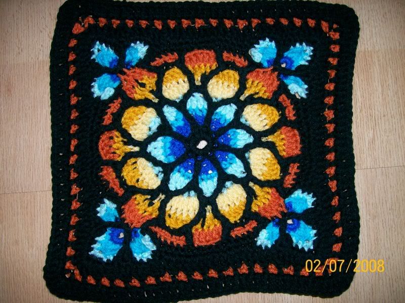 Stained glass crochet pattern