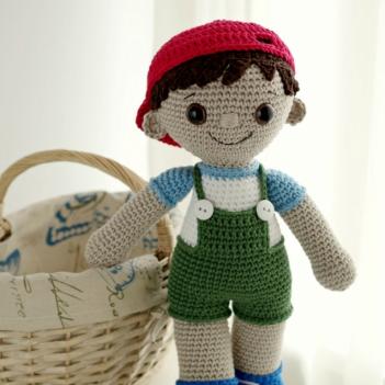 Crochet amigurumi boy doll free pattern