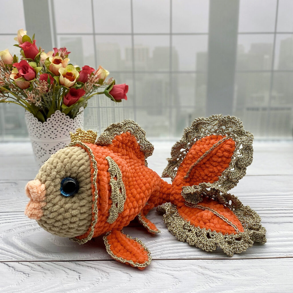 Crochet goldfish