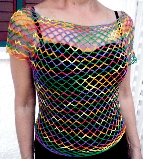 Crochet mesh shirt