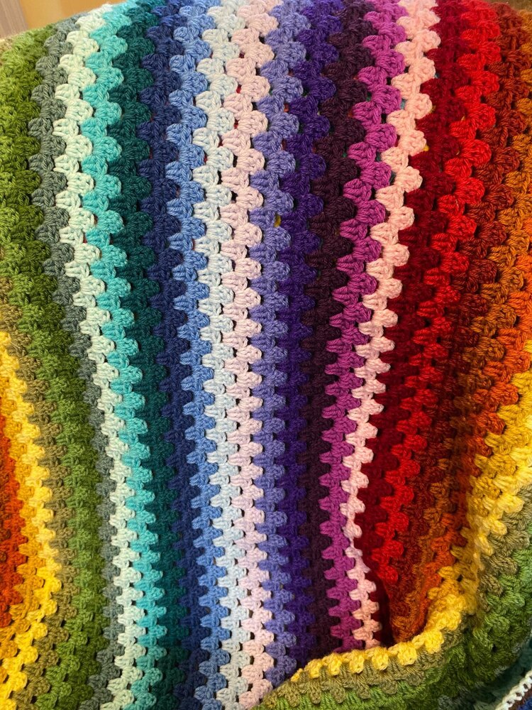 Gradient crochet blanket
