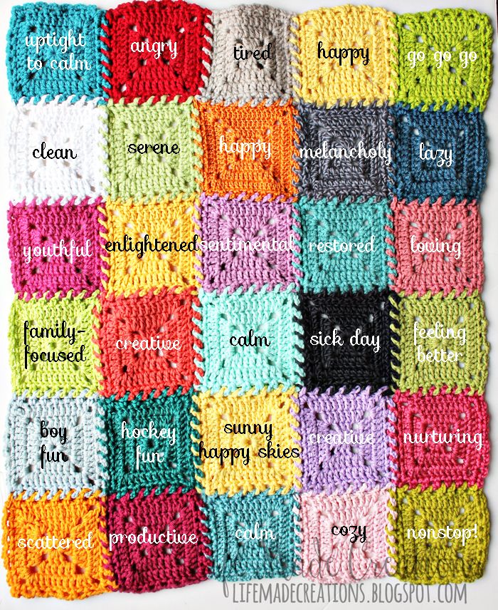 Crochet mood blanket