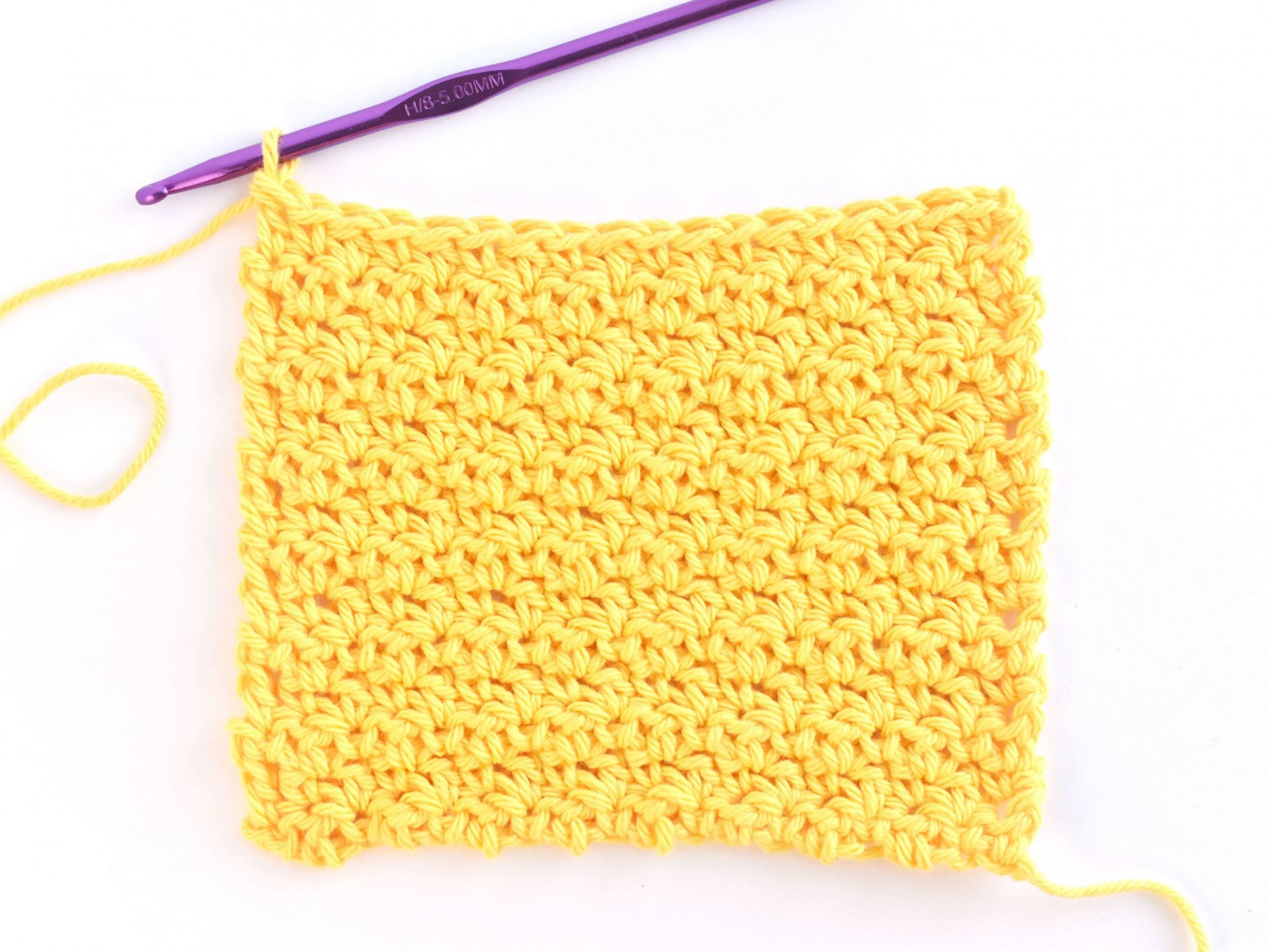 Lemon peel crochet stitch