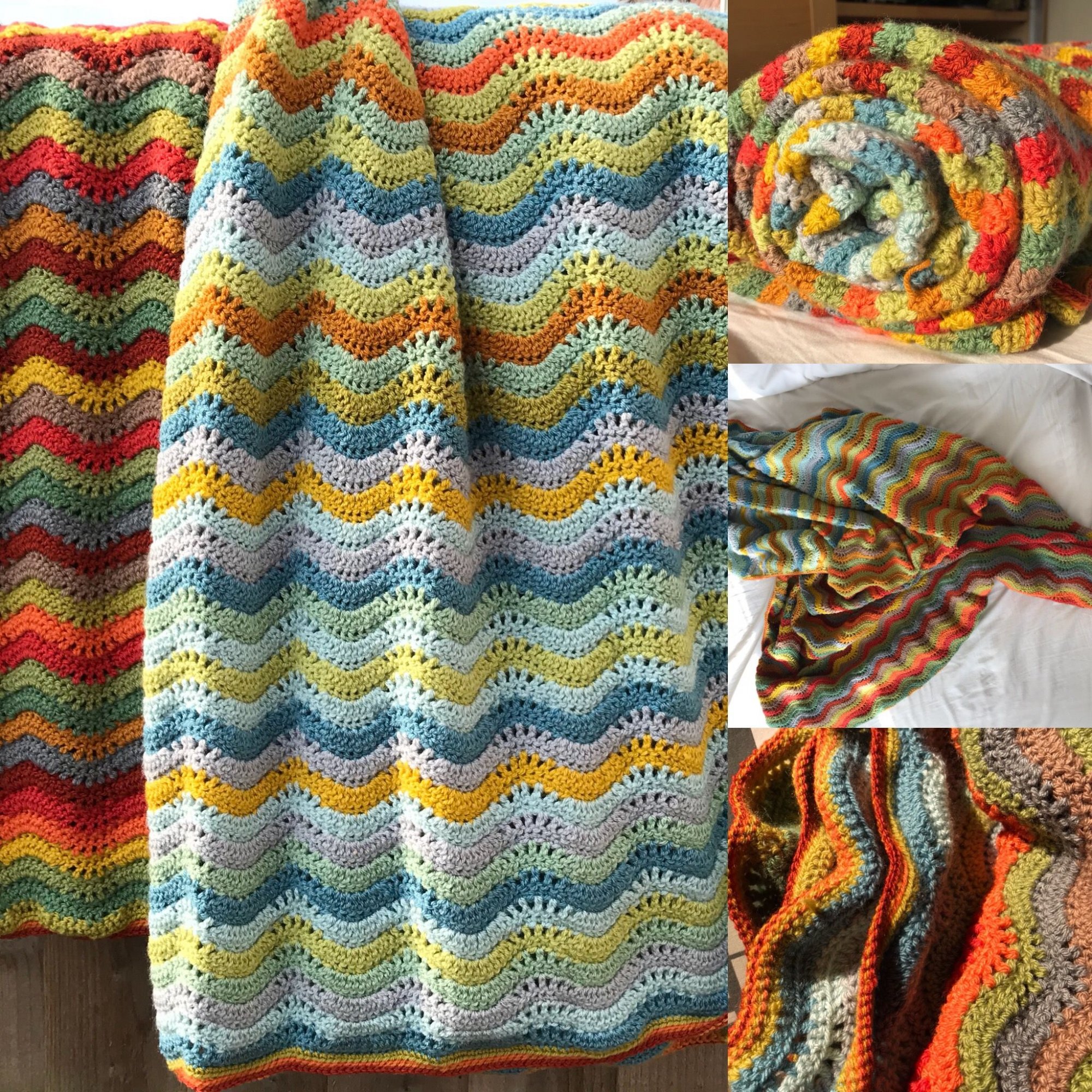 Woodland ripple blanket