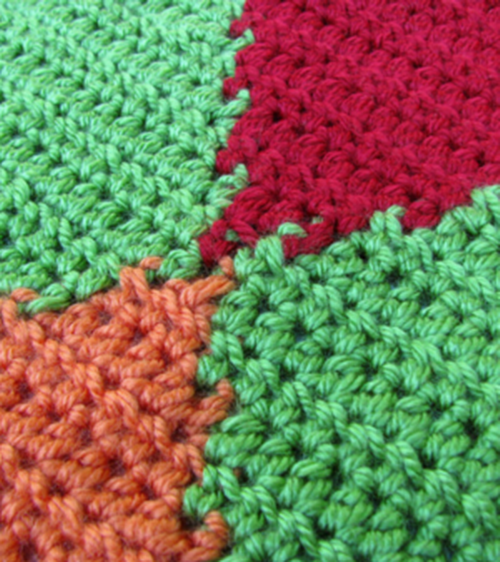 Intarsia crochet technique