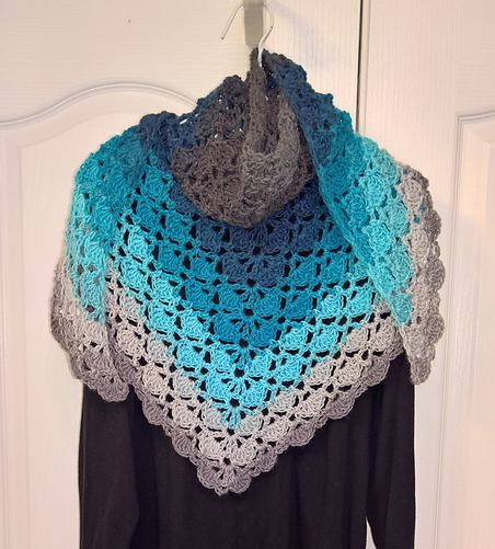 Butterfly wing shawl crochet pattern