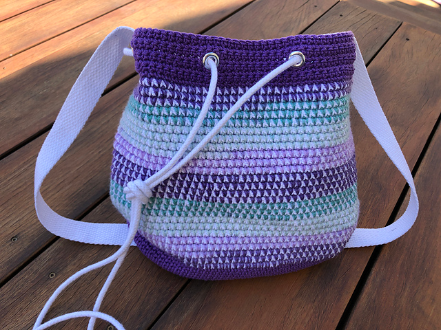 Mosaic bucket bag