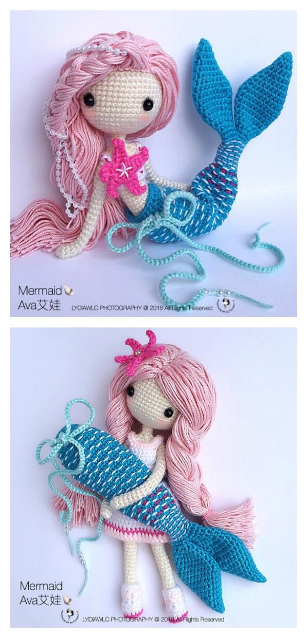 Free mermaid doll pattern