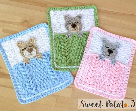 Teddy bear blanket crochet pattern free