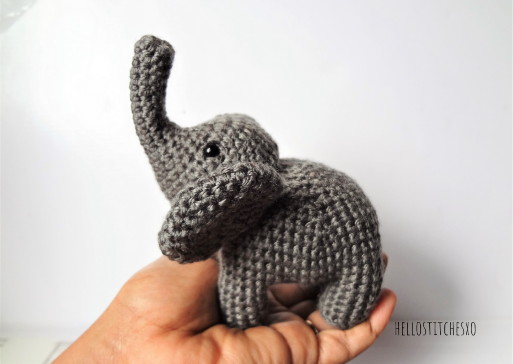 Crochet amigurumi elephant free pattern