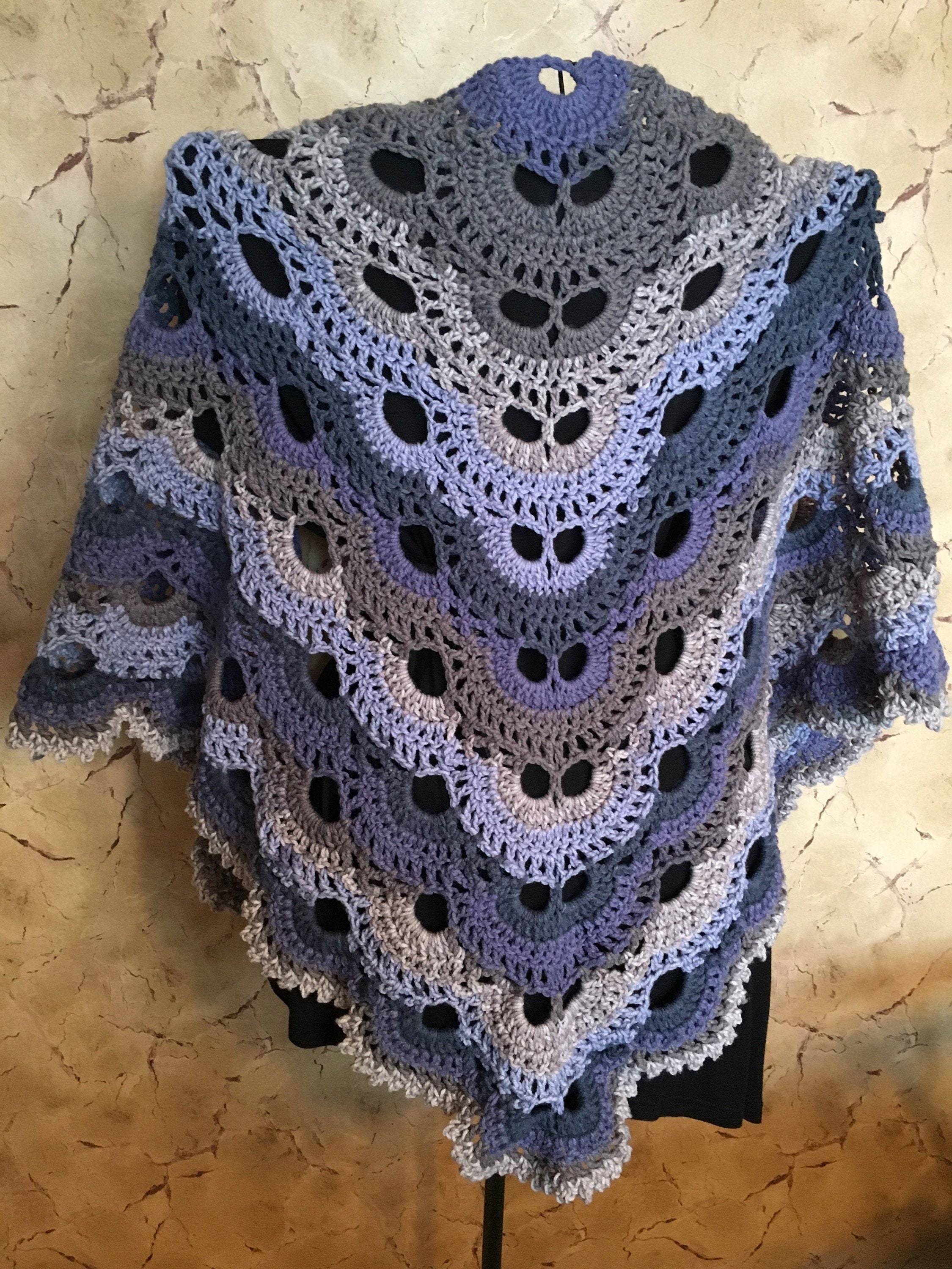 Virus shawl crochet pattern » Weave Crochet