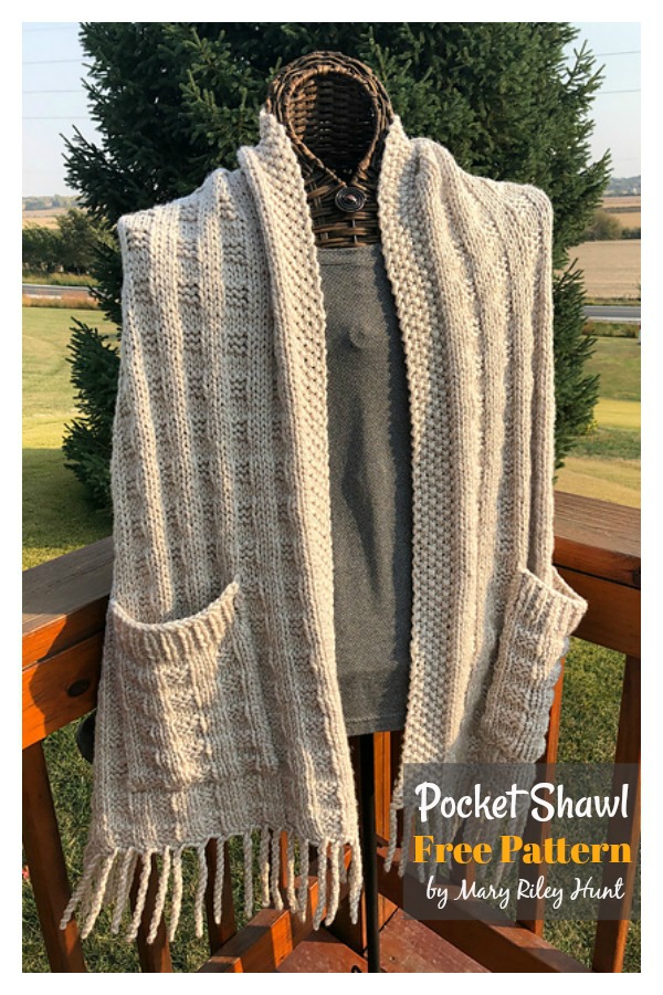 Free pocket shawl pattern