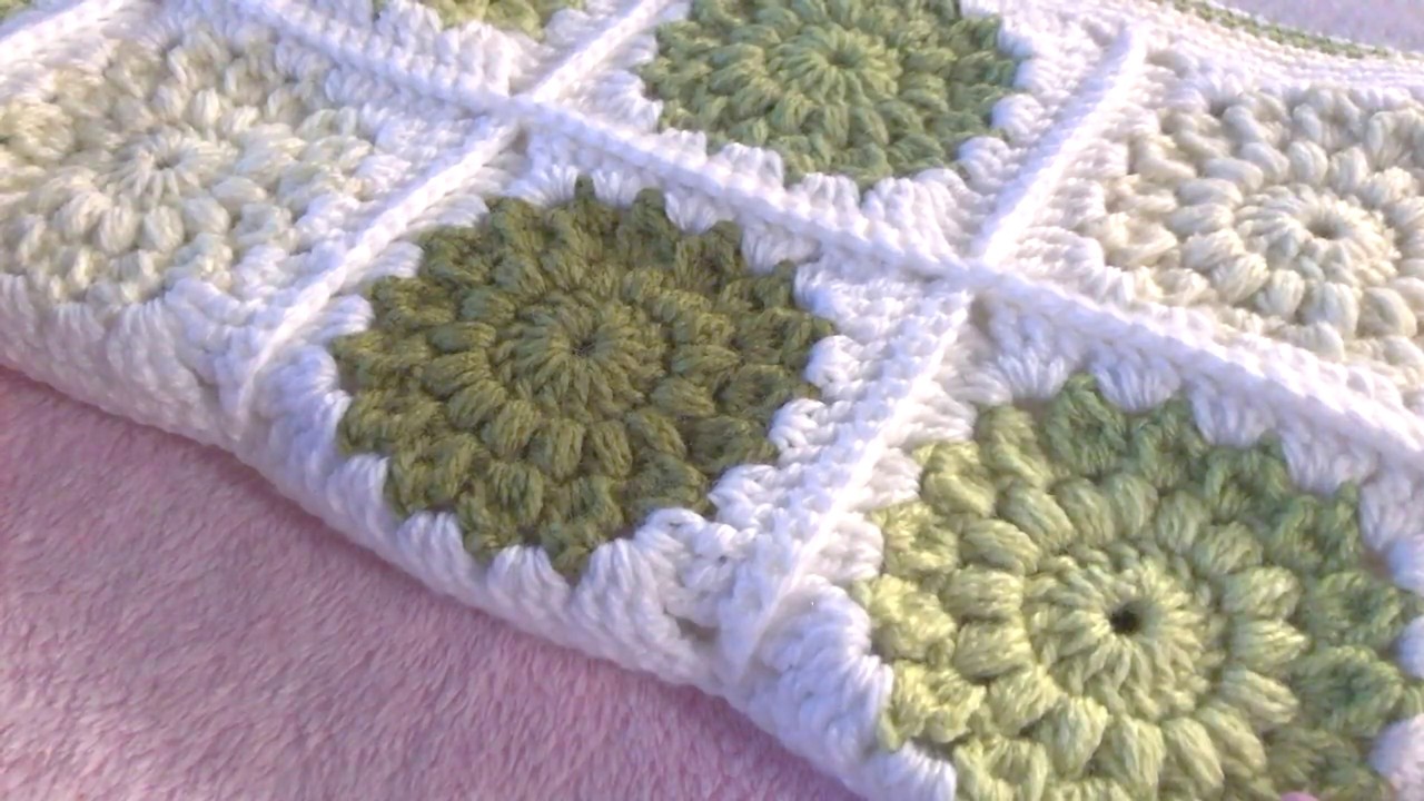 Sunburst crochet blanket