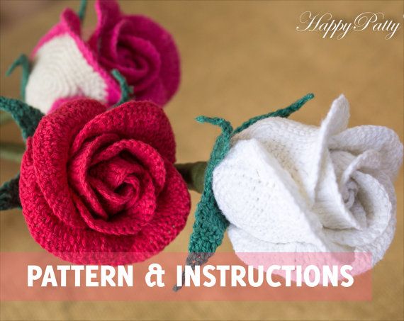 Free crochet rosebud pattern