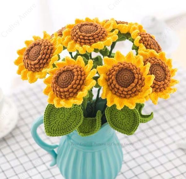 Free sunflower crochet pattern