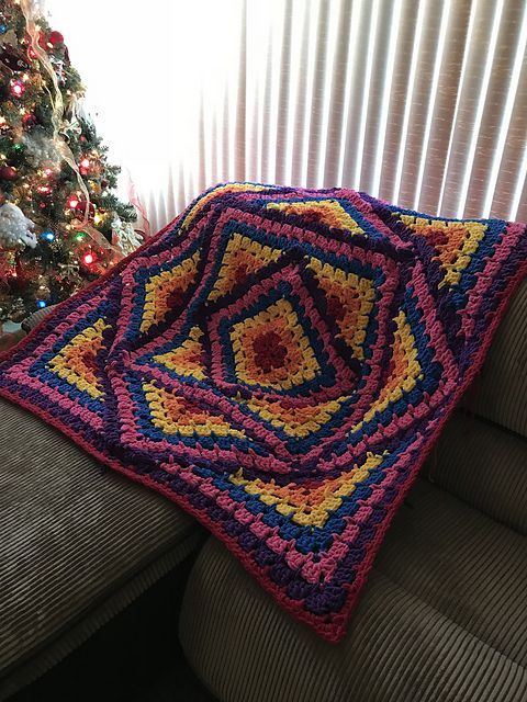 Kaleidoscope crochet blanket pattern