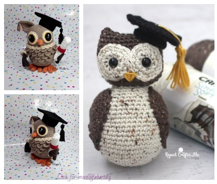 Graduation owl crochet pattern » Weave Crochet