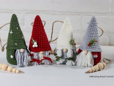 Crochet Gnome Ornament Pattern By Winding Road Crochet