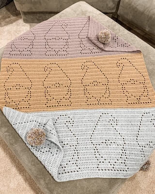 Filet Crochet Gnome Blanket Pattern By Owl B Hooked