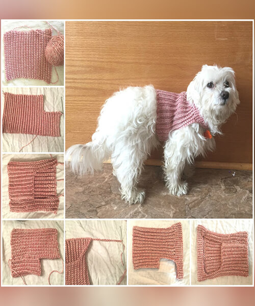 Free Crochet Dog Sweater Pattern By Messy Beautiful Fun