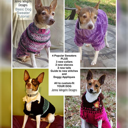 Custom-Fit Free Crochet Dog Sweater Pattern Ebook By Jennawingatedesigns