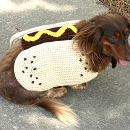 Hot Dog Free Crochet Dog Sweater Pattern By Kj Hay