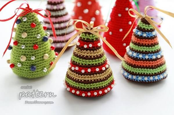Little Colorful Crochet Christmas Tree Pattern By Zoomyummy