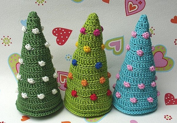 Colorful Amigurumi Christmas Trees By Elealinda Design