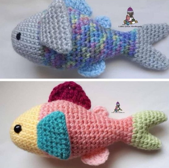 Rainbow fish crochet pattern